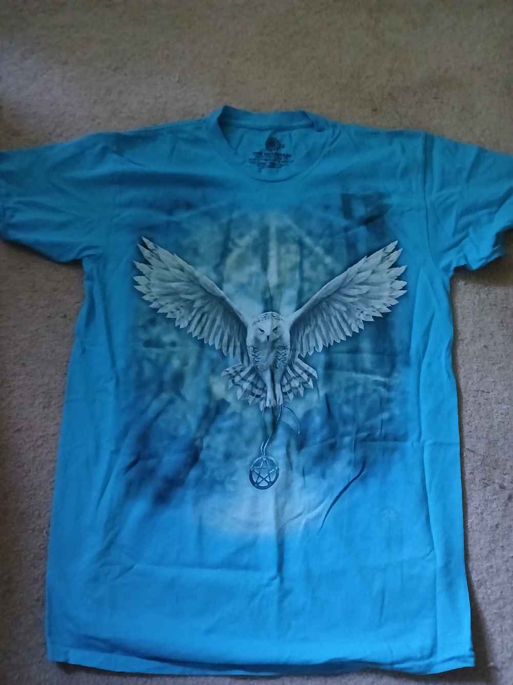 The Mountain Blue Men’s Graphic Owl T-Shirt